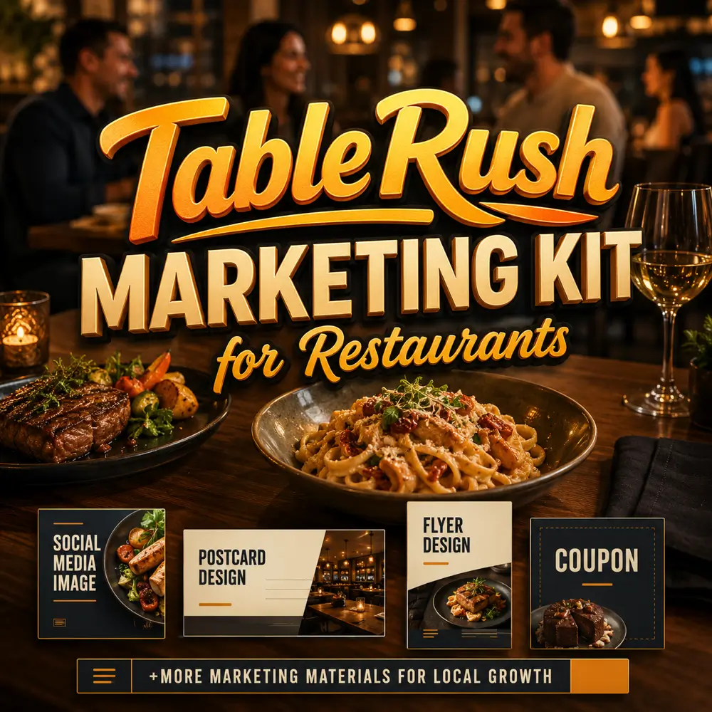TableRush Marketing Kit for Restaurants