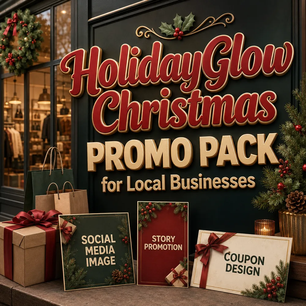 HolidayGlow Christmas Promo Pack for Local Businesses