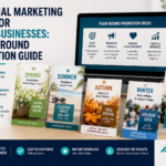 Year-round seasonal marketing ideas for local businesses with spring, summer, autumn and winter promotion templates